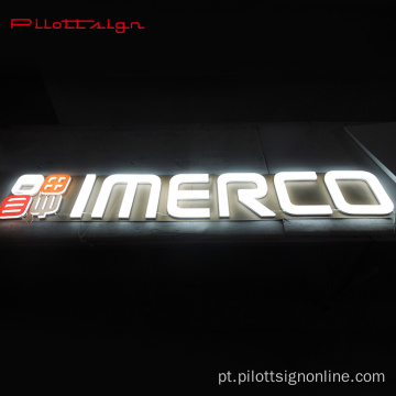 Sinal de loja personalizado LED 3D letras de padrão digital